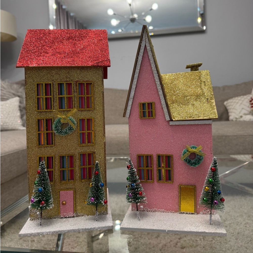 Christmas Cardboard Houses Set